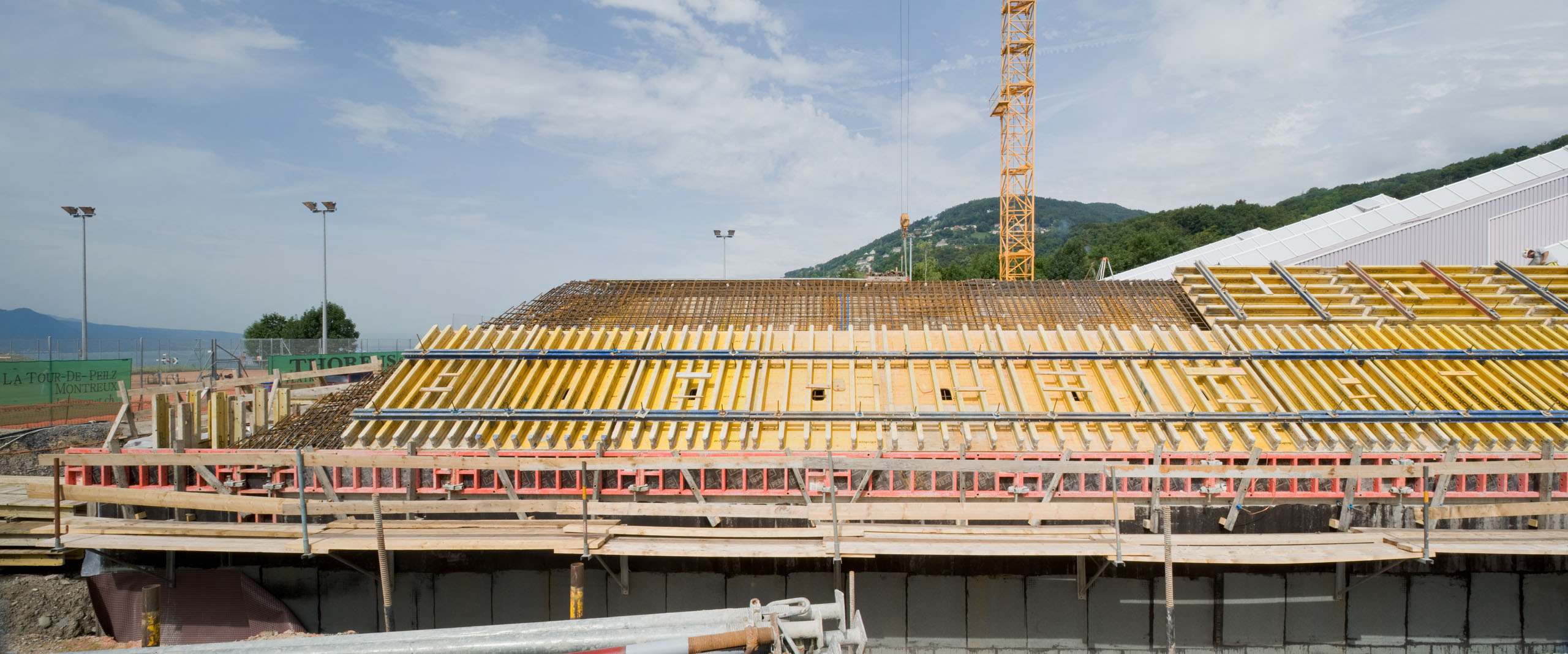 MplusV chantier centre tennis à Vevey